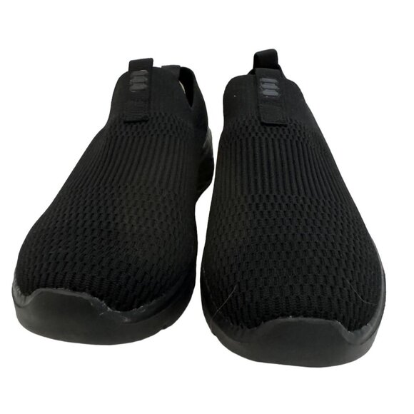 HUHV Healium Tech Stretch Knit Mens 5.5 Womens 8.5 Black Arch Step In NEW - Picture 2 of 10